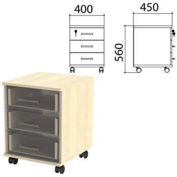 Каркас тумбы подкатной "Канц" 400х450х560 мм, цвет дуб молочный, ТК29.15.1 - Премиум Сервис