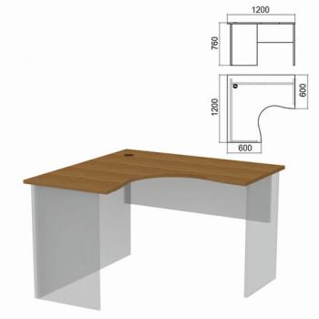 Стол компактный ЧАСТЬ 1 "Арго", 1200х1200х760 мм, левый, орех, А-203.60 - Премиум Сервис