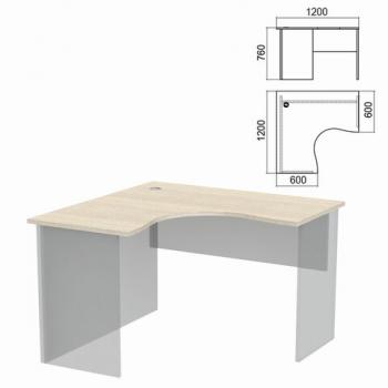 Стол компактный ЧАСТЬ 1 "Арго", 1200х1200х760 мм, левый, ясень шимо, А-203.60 - Премиум Сервис
