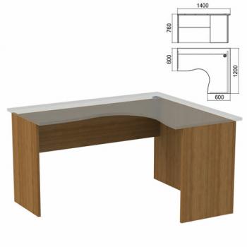 Стол компактный ЧАСТЬ 2 "Арго", 1400х1200х760 мм, правый, орех - Премиум Сервис