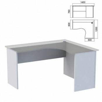 Стол компактный ЧАСТЬ 2 "Арго", 1400х1200х760 мм, правый, серый - Премиум Сервис