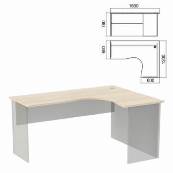 Стол компактный ЧАСТЬ 1 "Арго", 1600х1200х760 мм, правый, ясень шимо - Премиум Сервис