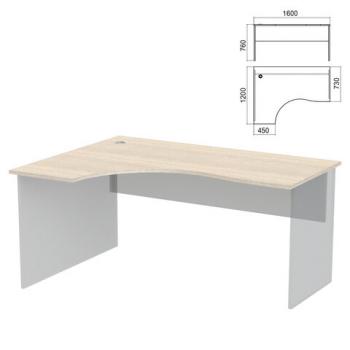 Стол эргономичный ЧАСТЬ 1 "Арго", 1600х1200х760 мм, левый, ясень шимо - Премиум Сервис