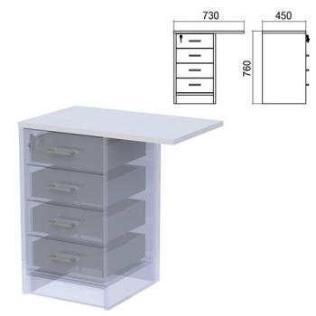 Крышка для тумбы приставной (АТ-05) "Арго", 730х450х22 мм, серый - Премиум Сервис