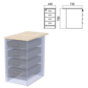 Крышка для тумбы приставной (АТ-07) "Арго", 440х730х22 мм, ясень шимо - Премиум Сервис