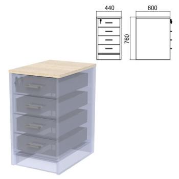 Крышка для тумбы приставной (АТ-07) "Арго", 440х600х22 мм, ясень шимо - Премиум Сервис