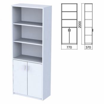 Шкаф полузакрытый "Арго", 770х370х2000 мм, 2 двери, 4 полки, серый - Премиум Сервис