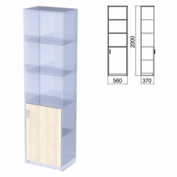 Шкаф полузакрытый ЧАСТЬ 2 "Арго", 560х370х2000 мм, дверь, 4 полки, ясень шимо - Премиум Сервис