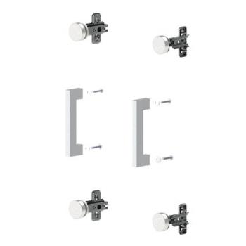 Фурнитура для двери стеклянной "Арго", КОМПЛЕКТ 2 шт., А-стл302, -304, -310 - Премиум Сервис