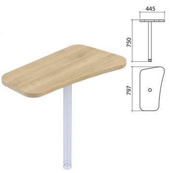 Стол приставной "Приоритет" (797х445х750 мм), БЕЗ ОПОР (640411), кронберг, К-922, К-922 кронберг - Премиум Сервис