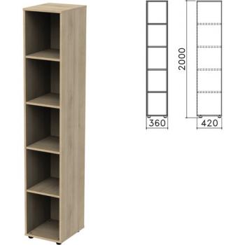 Шкаф (стеллаж) "Приоритет", 360х420х2000 мм, 4 полки, кронберг, К-932, К-932 кронберг - Премиум Сервис
