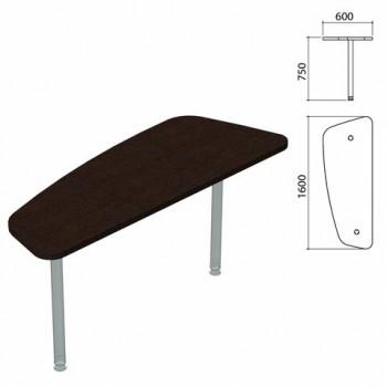 Стол приставной "Приоритет" (1600х600х750 мм), БЕЗ ОПОР (640411), венге, К-921, К-921 венге - Премиум Сервис