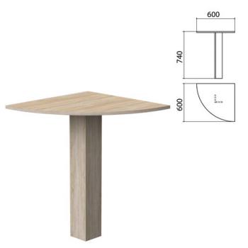 Стол приставной угловой "Бюджет" 600х600х740 мм, дуб сонома, 402664-091 - Премиум Сервис