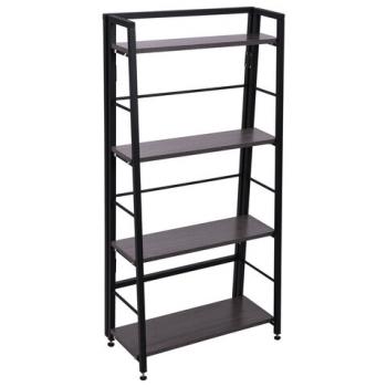 Стеллаж BRABIX "Smart SH-007", 605х295х1193 мм, ЛОФТ, трапеция, складной, металл/ЛДСП ясень, каркас черный, 641873 - Премиум Сервис