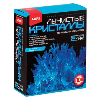 Набор для изготовления лучистых кристаллов "Синий кристалл", реагент, краситель, основа, LORI, Лк-002 - Премиум Сервис