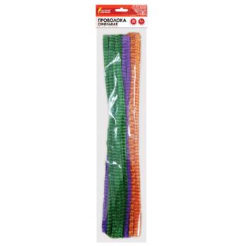 Проволока синельная для творчества "Пушистая", двухцветная, 6 цв., 30 шт., 0,6х30 см, Вид 2, ОСТРОВ СОКРОВИЩ, 661524 - Премиум Сервис