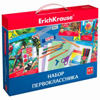 Набор школьных принадлежностей в подарочной коробке ERICH KRAUSE, 43 предмета, 45413 - Премиум Сервис