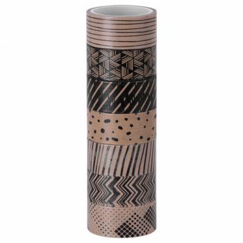Клейкие WASHI-ленты для декора КОФЕЙНЫЕ ЦВЕТА, 15 мм х 3 м, 7 цветов, рисовая бумага, ОСТРОВ СОКРОВИЩ, 661706 - Премиум Сервис