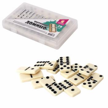 Игра настольная "ДОМИНО", пластиковый кейс, 17х10 см, ЗОЛОТАЯ СКАЗКА, 662296 - Премиум Сервис