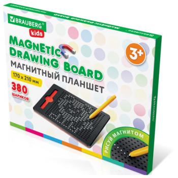 Магнитный планшет-доска MAGPAD MEDIUM для рисования 17х21 см, 380 шариков, BRAUBERG KIDS, 664921 - Премиум Сервис