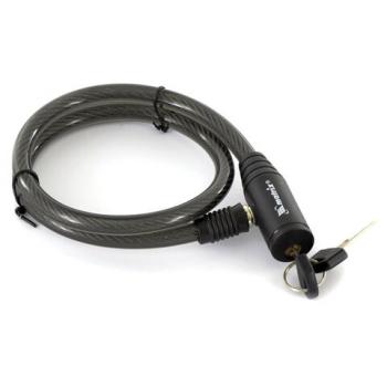 Замок тросовый велосипедный, стальной трос: диаметр 10 мм, длина 650 мм, 2 ключа, MATRIX, 91814 - Премиум Сервис