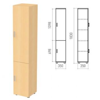 Шкаф закрытый "Канц", 350х350х1830 мм, цвет бук невский (КОМПЛЕКТ) - Премиум Сервис