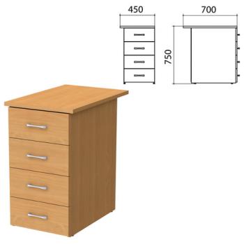 Тумба приставная "Монолит", 450х700х750 мм, цвет бук бавария (КОМПЛЕКТ) - Премиум Сервис