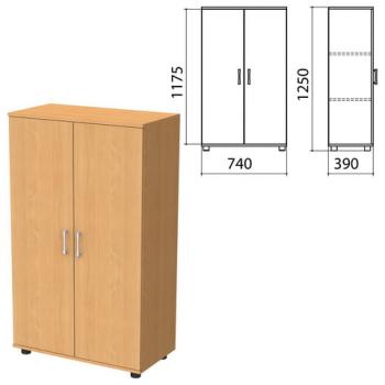 Шкаф закрытый "Монолит", 740х390х1250 мм, цвет бук бавария (КОМПЛЕКТ) - Премиум Сервис