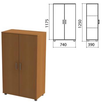 Шкаф закрытый "Монолит", 740х390х1250 мм, цвет орех гварнери (КОМПЛЕКТ) - Премиум Сервис