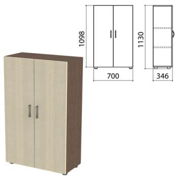 Шкаф закрытый "Канц", 700х350х1130 мм, цвет венге/дуб молочный (КОМПЛЕКТ) - Премиум Сервис