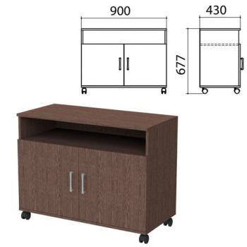 Тумба для оргтехники "Канц", 900х430х620 мм, 2 двери, цвет венге (КОМПЛЕКТ) - Премиум Сервис