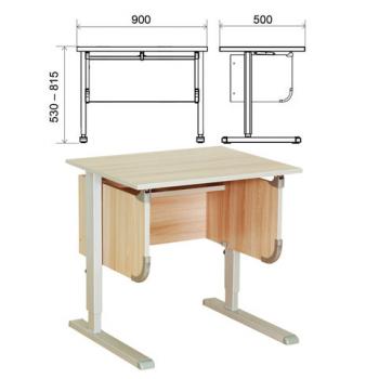 Стол-парта регулируемый "ДЭМИ" СУТ.28, 900х530х530-815 мм, серый/ясень (КОМПЛЕКТ) - Премиум Сервис