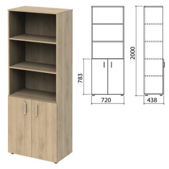Шкаф полузакрытый "Приоритет" 720х438х2000 мм, 4 полки, кронберг (КОМПЛЕКТ) - Премиум Сервис