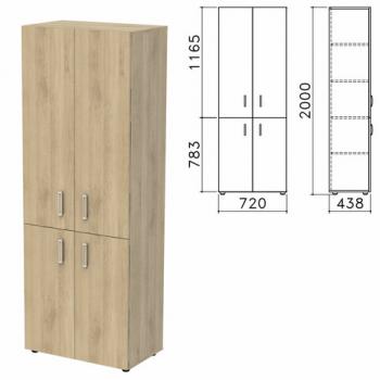 Шкаф закрытый "Приоритет" 720х438х2000 мм, 4 полки, кронберг (КОМПЛЕКТ) - Премиум Сервис