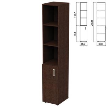 Шкаф полузакрытый "Приоритет" 360х438х2000 мм, 4 полки, венге (КОМПЛЕКТ) - Премиум Сервис