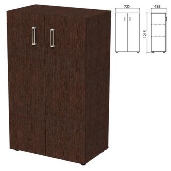 Шкаф закрытый "Приоритет" 720х438х1215 мм, 2 полки, венге (КОМПЛЕКТ) - Премиум Сервис