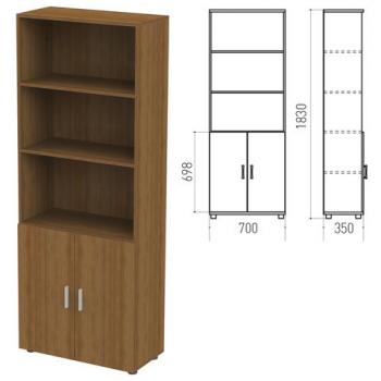 Шкаф полузакрытый "Канц", 700х350х1830 мм, цвет орех пирамидальный (КОМПЛЕКТ) - Премиум Сервис