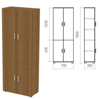Шкаф закрытый "Канц", 700х350х1830 мм, цвет орех пирамидальный (КОМПЛЕКТ) - Премиум Сервис
