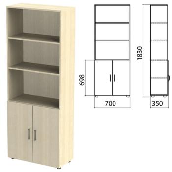 Шкаф полузакрытый "Канц", 700х350х1830 мм, цвет дуб молочный (КОМПЛЕКТ) - Премиум Сервис