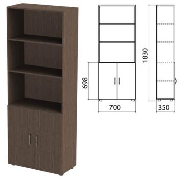 Шкаф полузакрытый "Канц", 700х350х1830 мм, цвет венге (КОМПЛЕКТ) - Премиум Сервис
