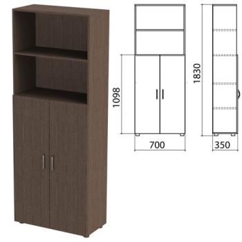 Шкаф полузакрытый "Канц", 700х350х1830 мм, цвет венге (КОМПЛЕКТ) - Премиум Сервис
