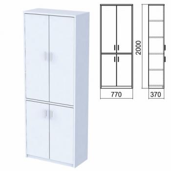 Шкаф закрытый "Арго", 770х370х2000 мм, серый (КОМПЛЕКТ) - Премиум Сервис