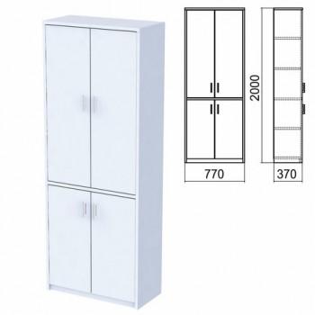 Шкаф закрытый "Арго", 770х370х2000 мм, серый (КОМПЛЕКТ) - Премиум Сервис