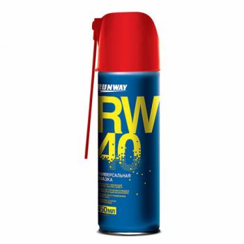 Смазка универсальная RW-40 (аналог WD-40) 450 мл, аэрозоль с распылителем, RUNWAY RW604, RW6045 - Премиум Сервис