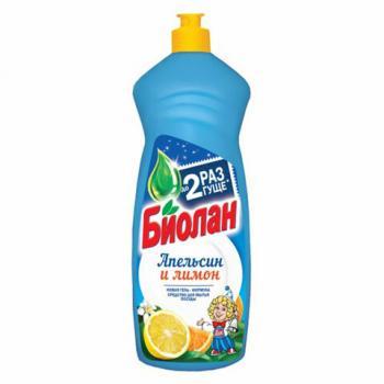 Средство для мытья посуды 900 мл, БИОЛАН "Апельсин и лимон" - Премиум Сервис