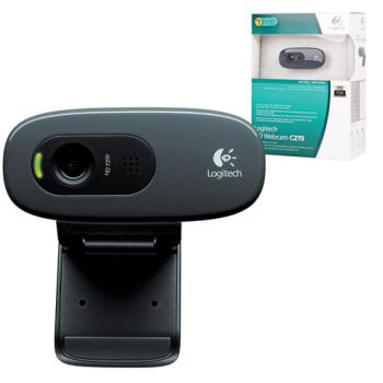 Веб-камера LOGITECH C270, 1/3 Мпикс., микрофон, USB 2.0, черная, регулируемый крепеж - Премиум Сервис