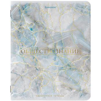 Тетрадь предметная "PASTEL" 48 л., SoftTouch, фольга, ОБЩЕСТВОЗНАНИЕ, клетка, BRAUBERG, 404310 - Премиум Сервис