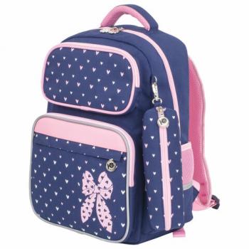 Рюкзак ЮНЛАНДИЯ COMPLETE, с пеналом в комплекте, эрго-спинка, "Pink bow", 42х29х14 см, 229972 - Премиум Сервис