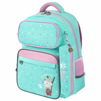 Рюкзак ЮНЛАНДИЯ COMPLETE, с пеналом в комплекте, эрго-спинка, "Yummy cat", 42х29х14 см, 270663 - Премиум Сервис