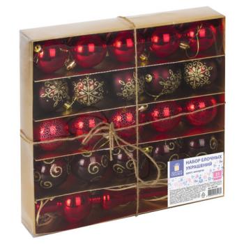 Набор украшений для ели ЗОЛОТАЯ СКАЗКА, 21 предмет, пластик, 591107 - Премиум Сервис